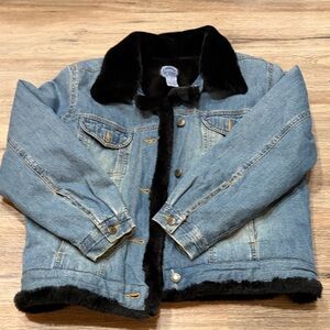 Cambridge Dry Goods Blue Denim Jacket with Black Collar